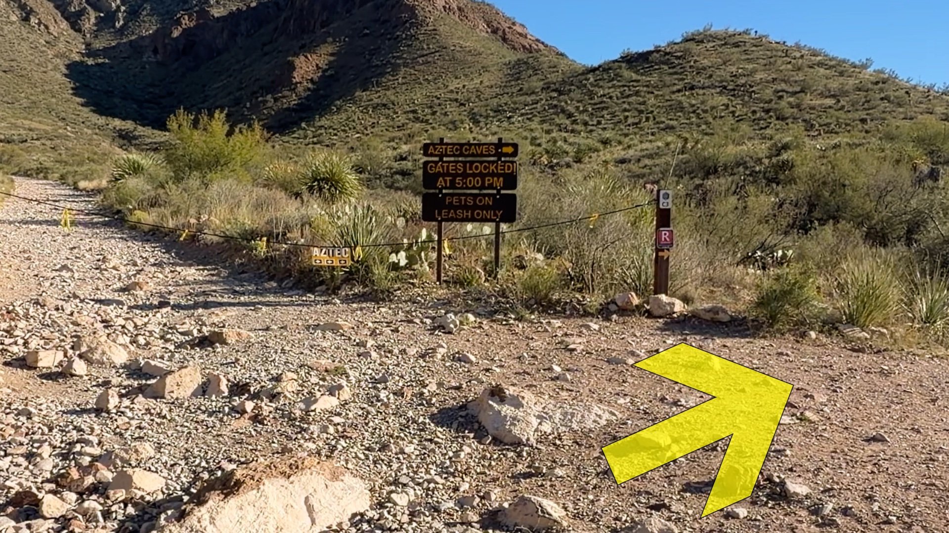 Aztec Caves Trail Directions 2