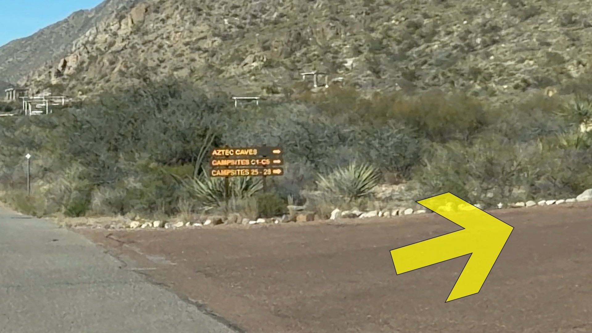 Aztec Caves Trailhead Drive