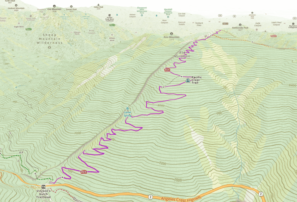 Baden Powell Hike 3d Map