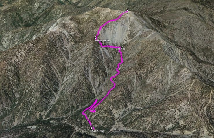 Baldy Bowl Trail 3d Map