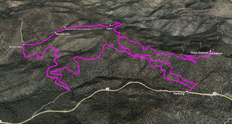 Big Bear Wild Burro Hike 3d Map