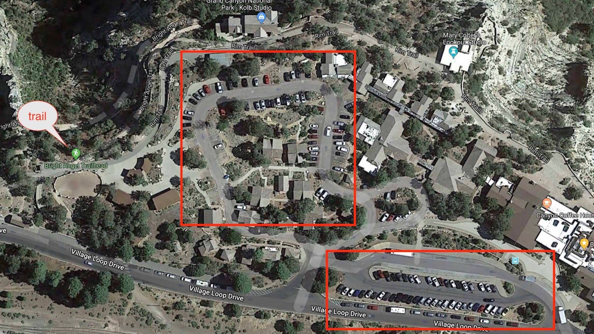 Bright Angel Trail Parking 1