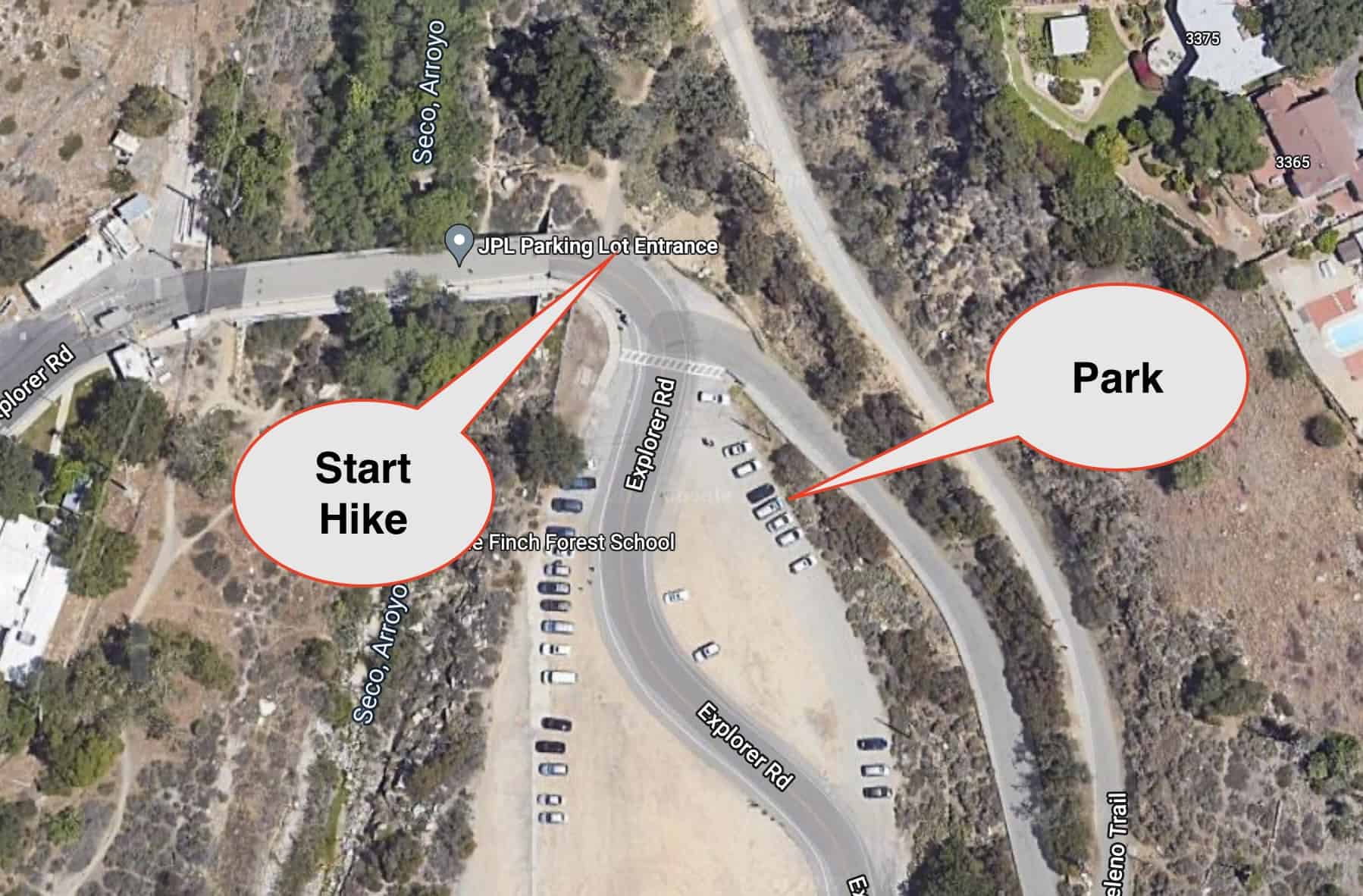 Brown Mountain Dam Parking