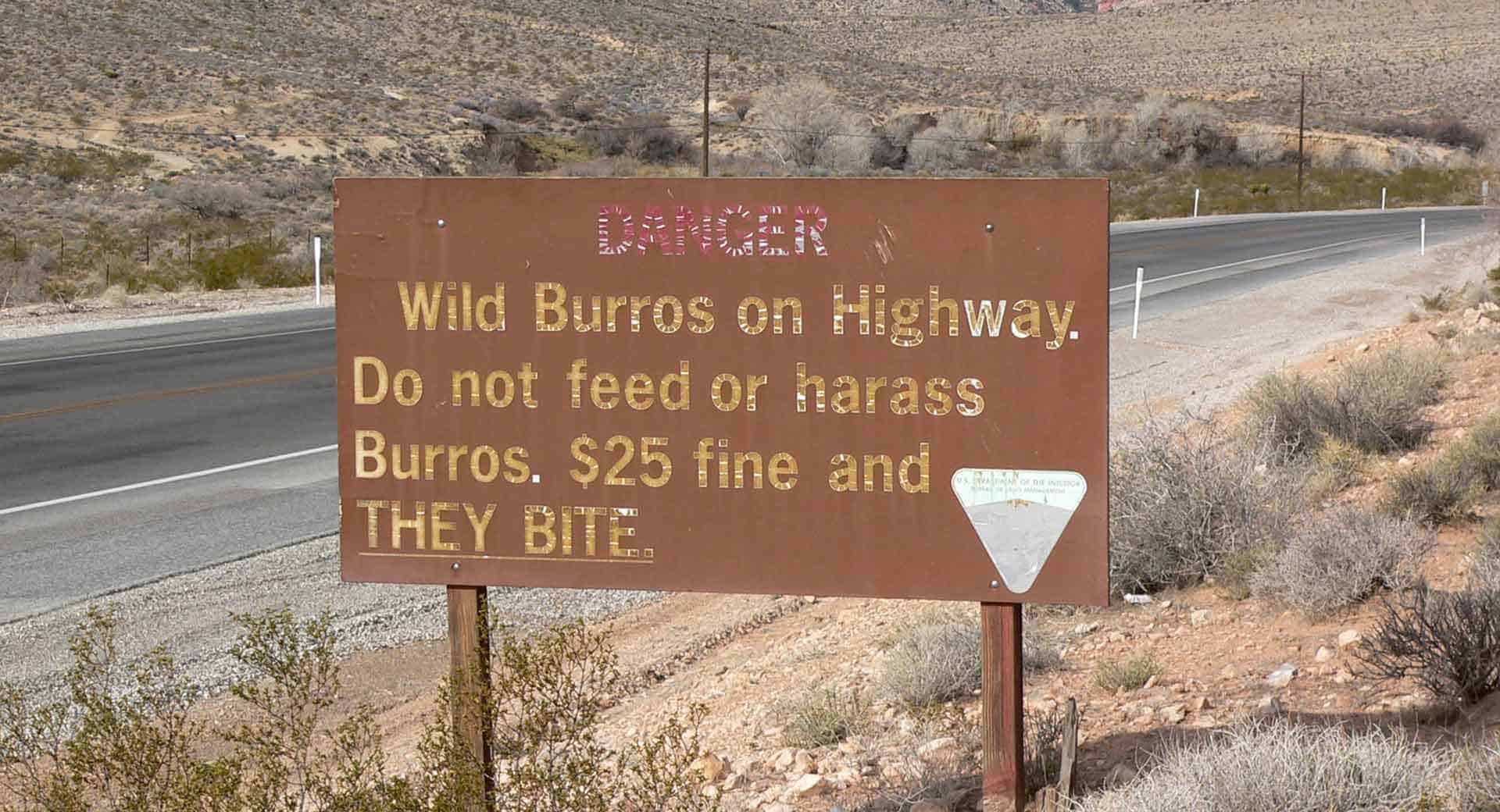 Burros Sign Red Rocks