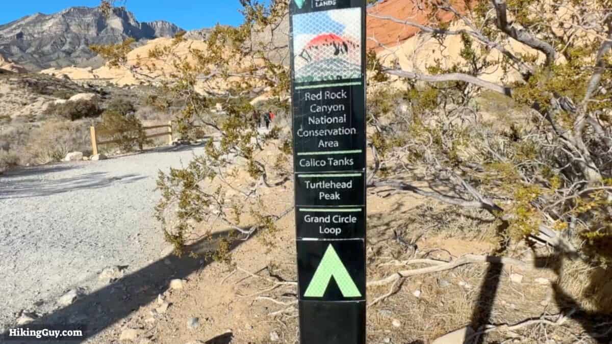 Calico Hills Trail Marker