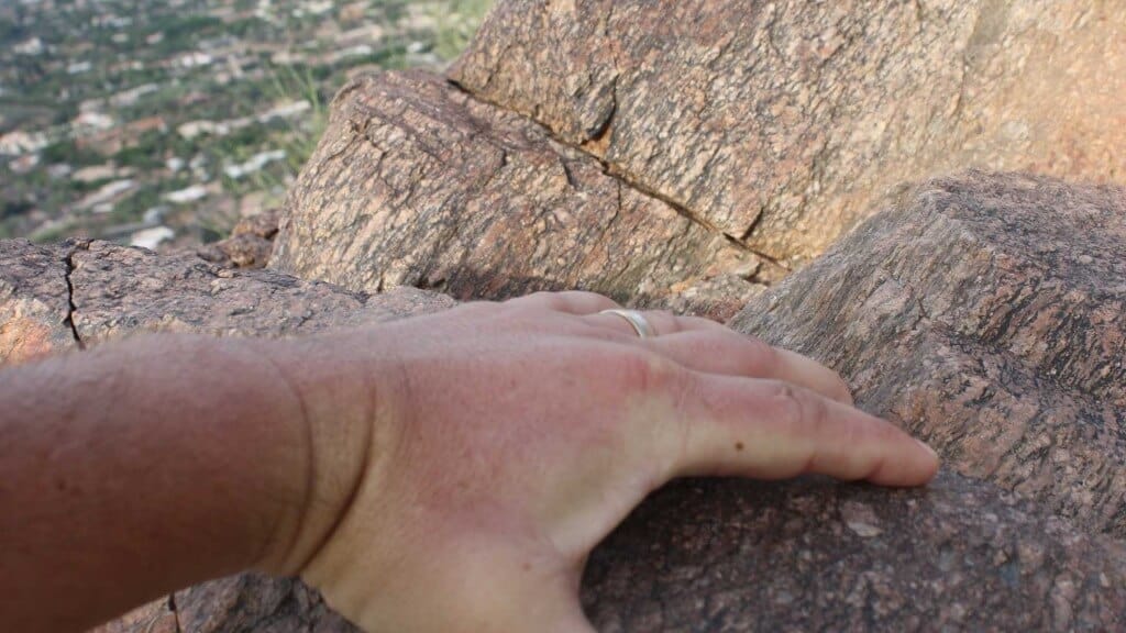 Camelback Mountain Hike rock scramble