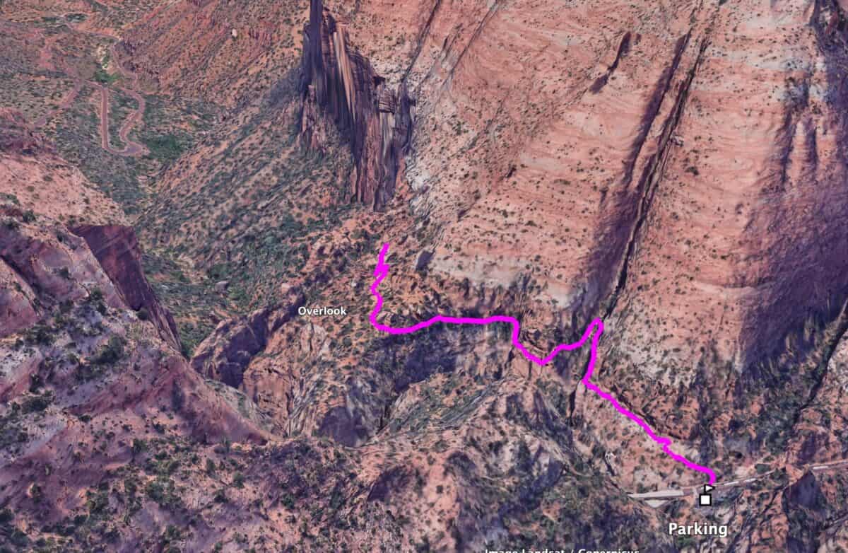 Canyon Overlook Trail Zion 3d Map
