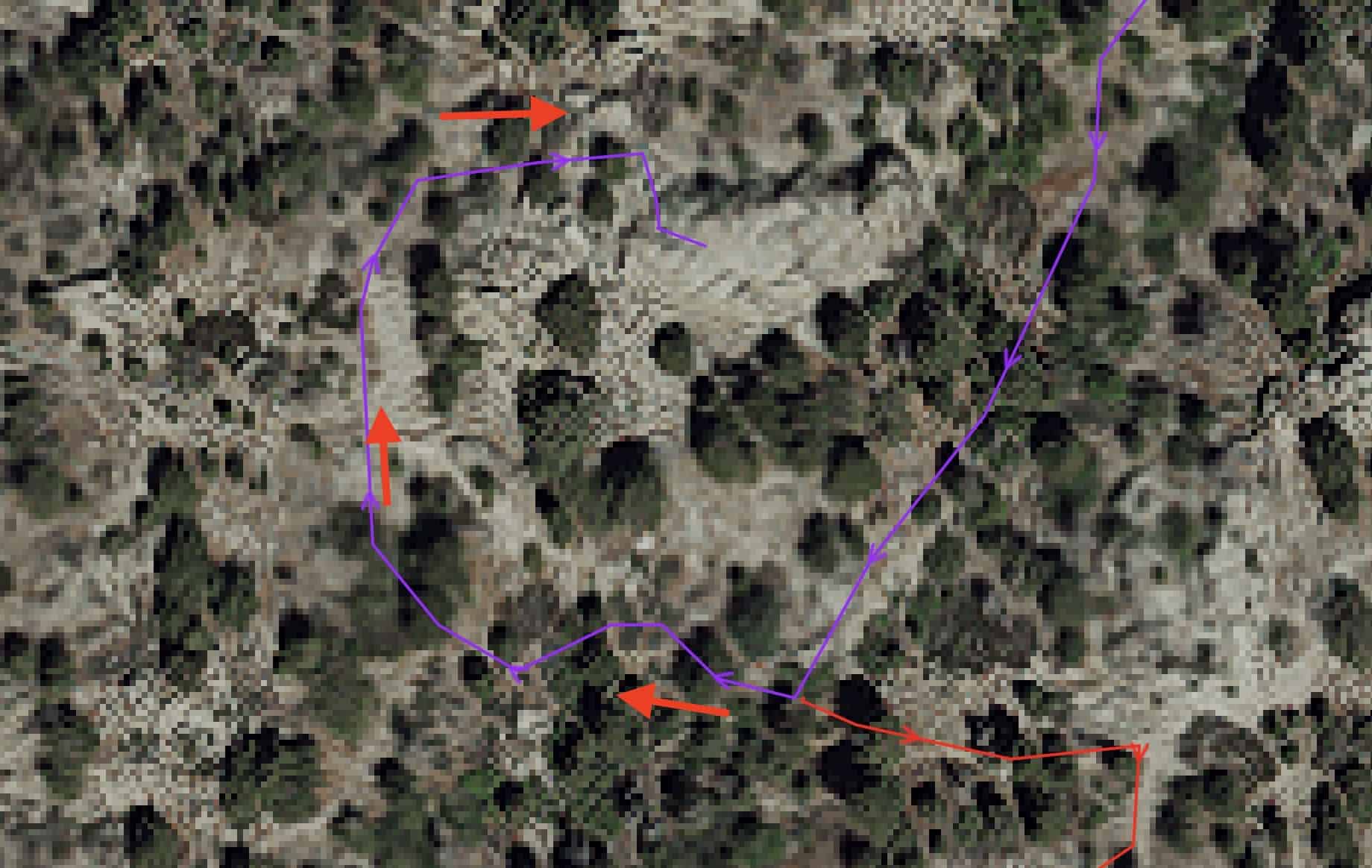 Castle Rock Top Map