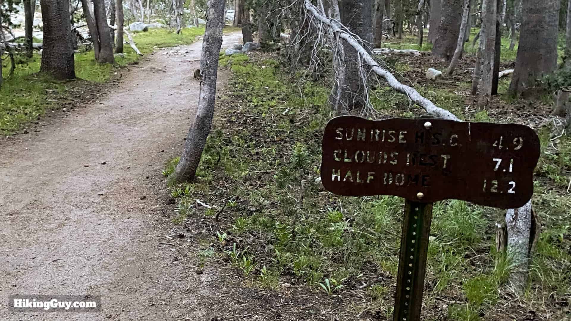 Clouds Rest Hike Directions 1