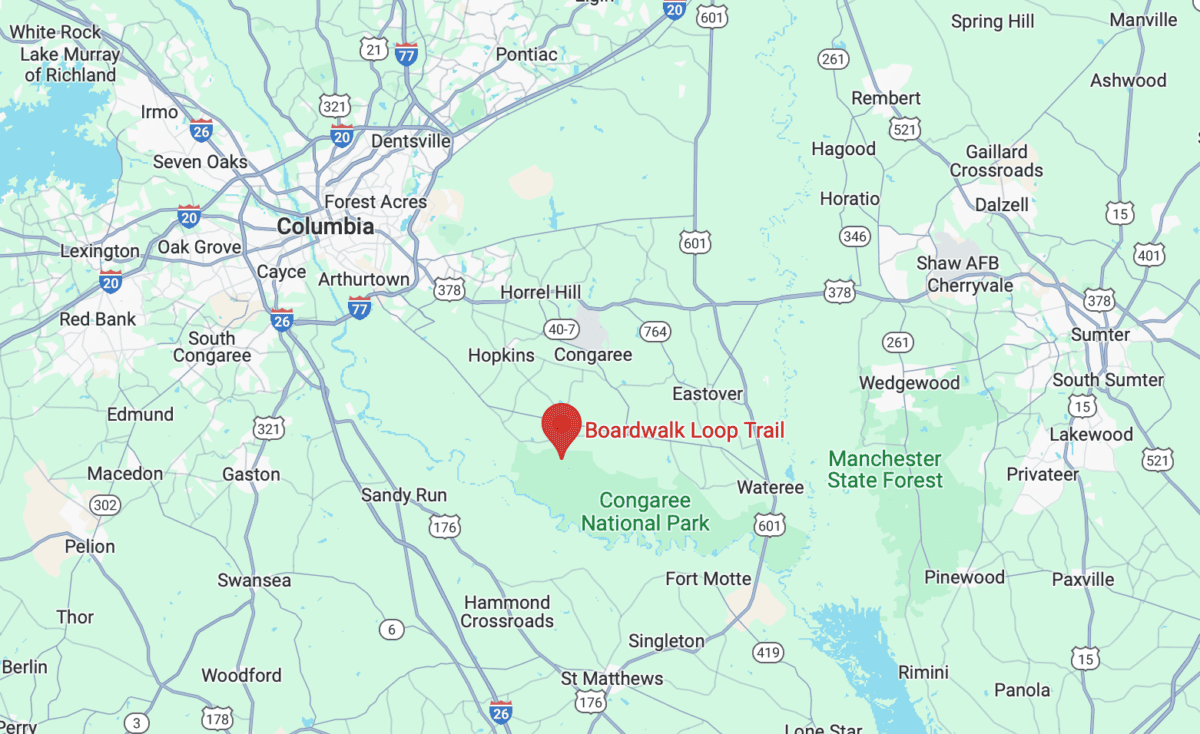 Congaree National Park Location