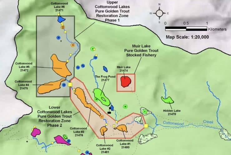 Cottonwood Lakes Map