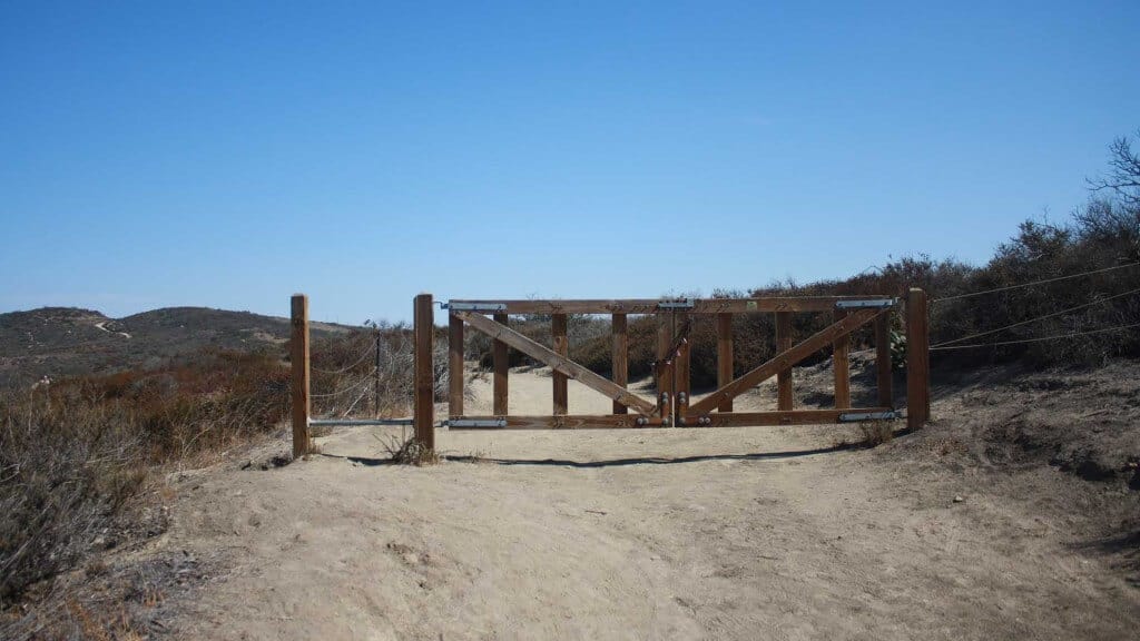 Crystal Cove Hike gate