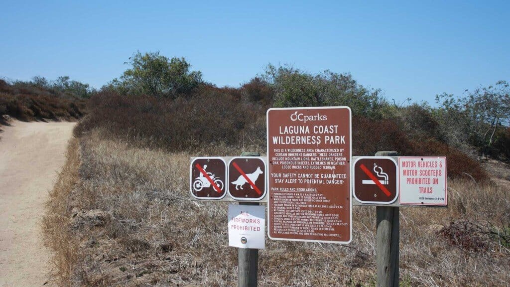 Crystal Cove Hike sign