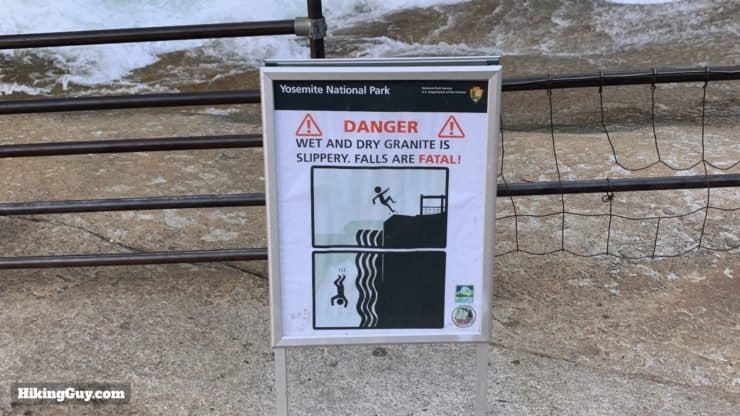 Danger Sign At Yosemite