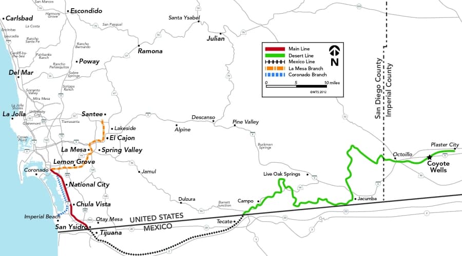 Desert Line Railroad Map