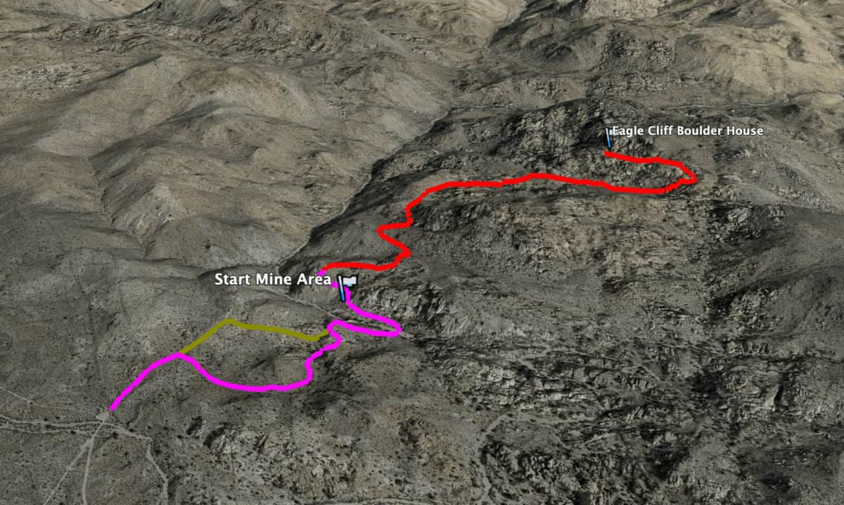 Desert Queen Mine Hike 3d Map