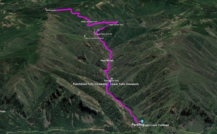 Eagle Creek Trail 3d Map
