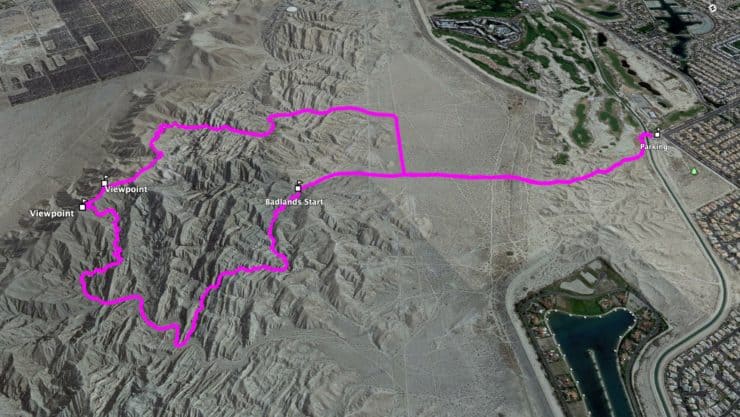 East Indio Badlands Trail Guide 3d Map