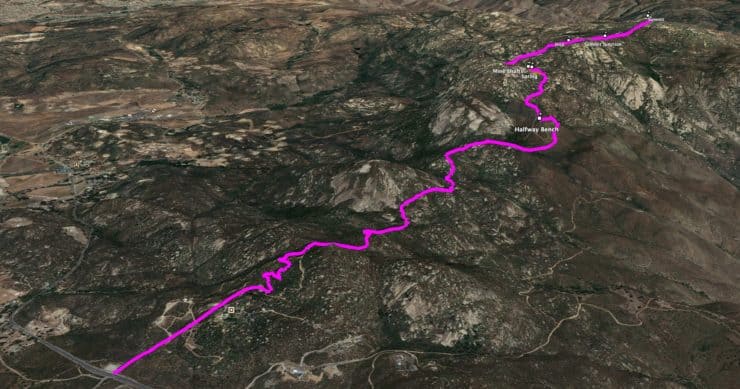 El Cajon Mountan 3d Map