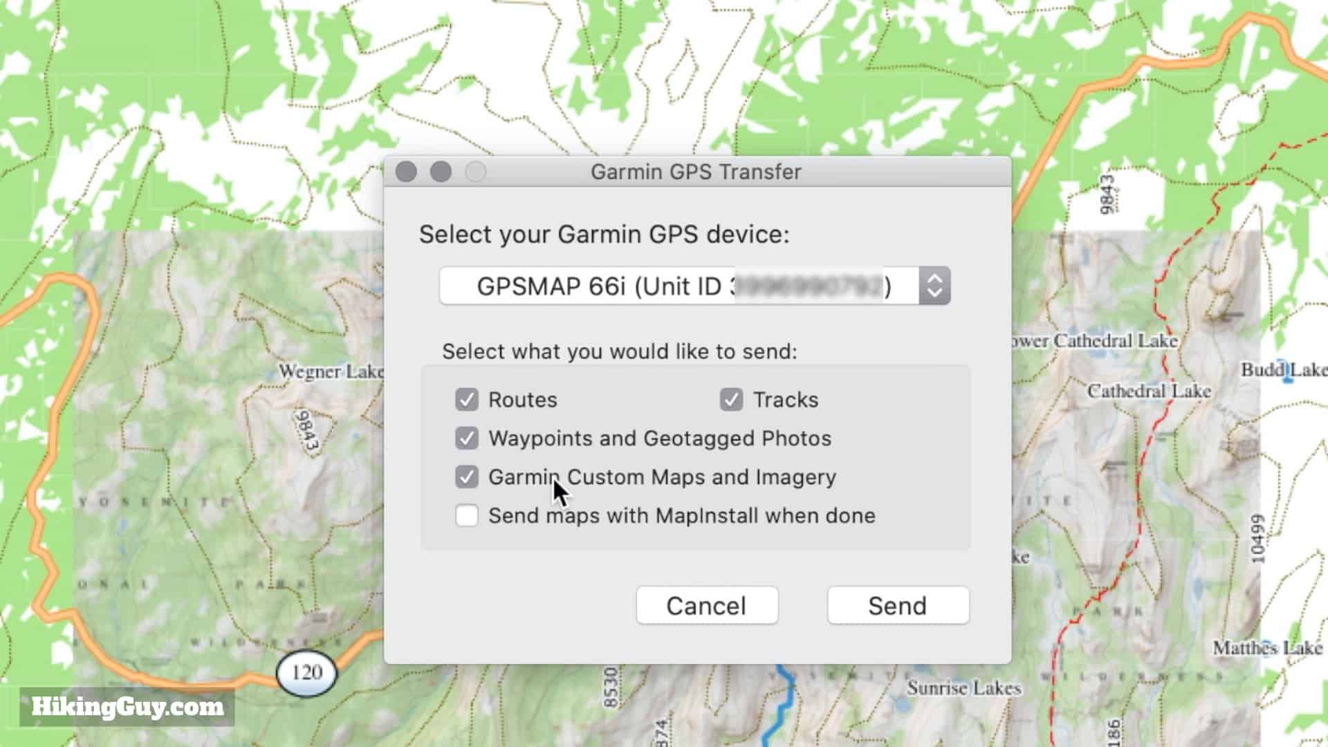 creating a route with .gpx files in garmin basecamp