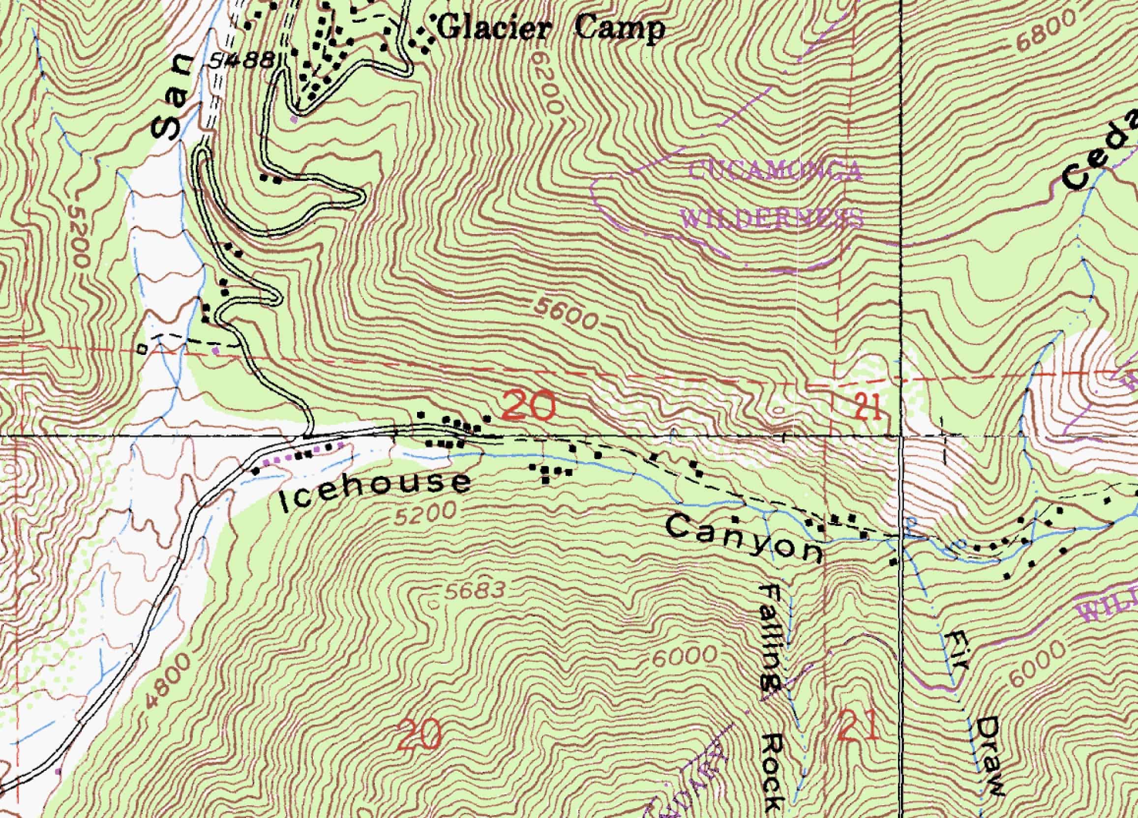 Topographic elevation map
