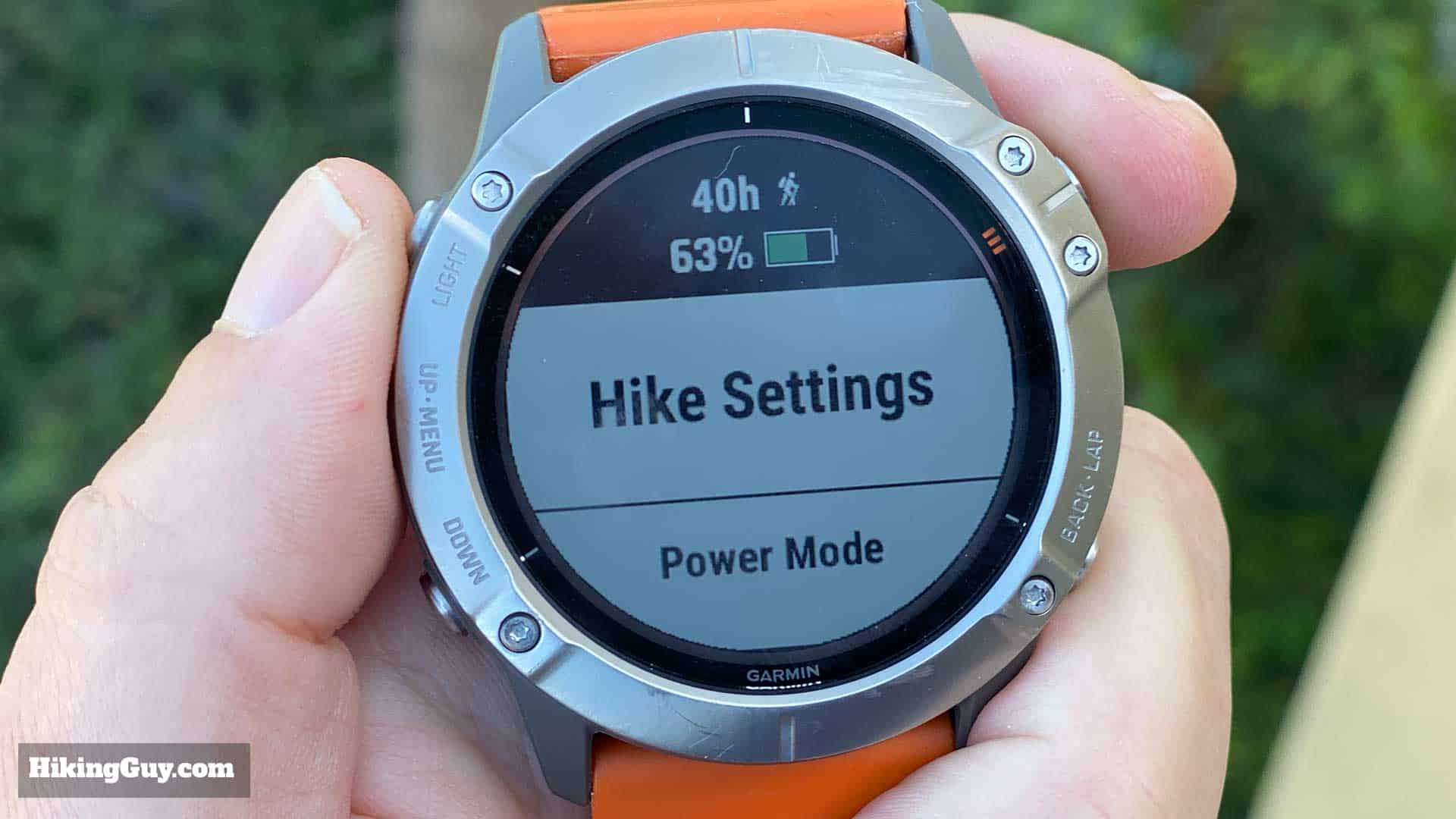 Fenix 6 Activity Settings