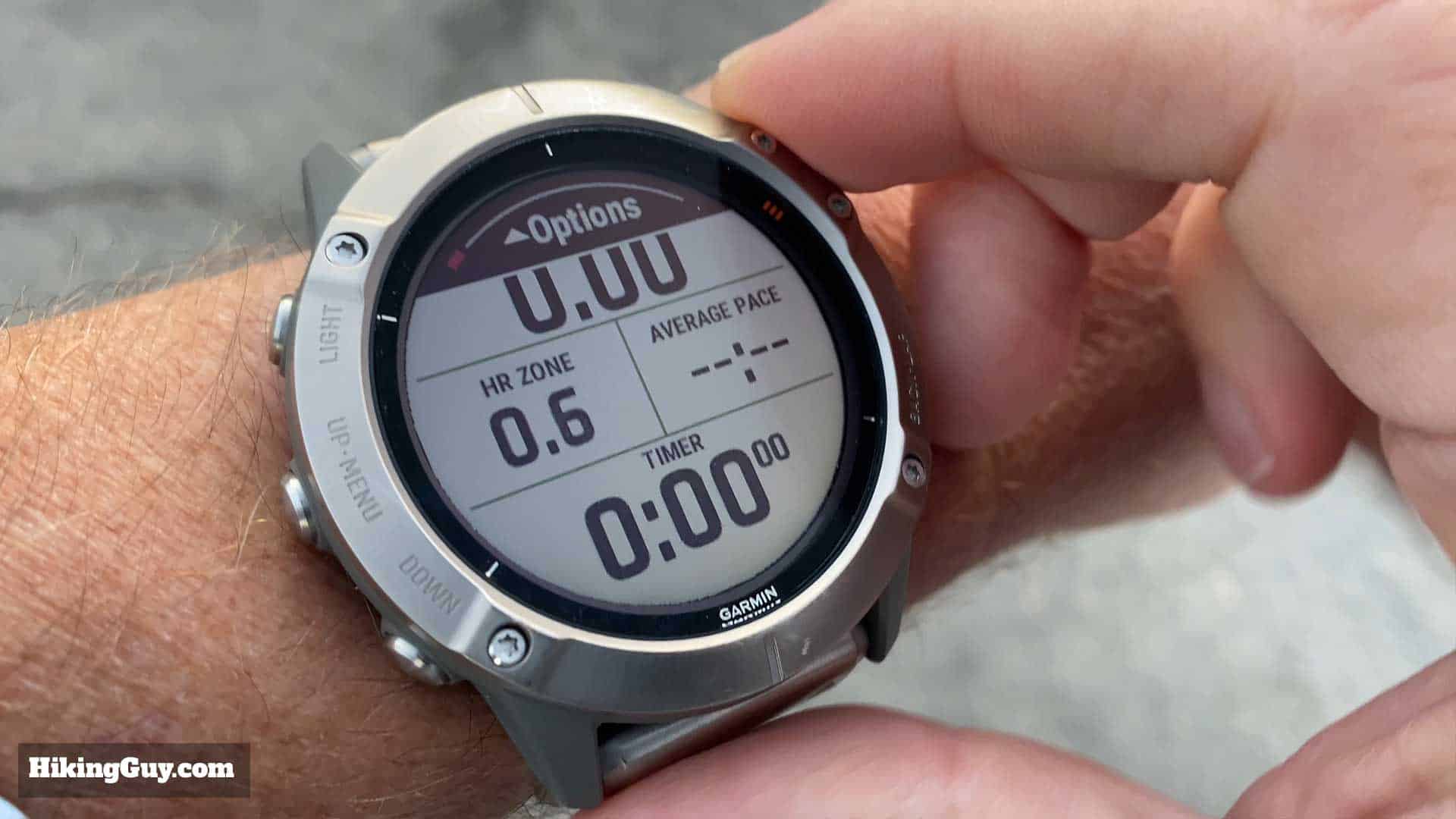 Fenix 6 Hiking Options