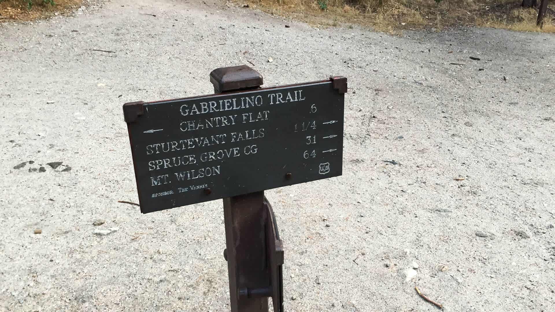 Gabrielino trail sign