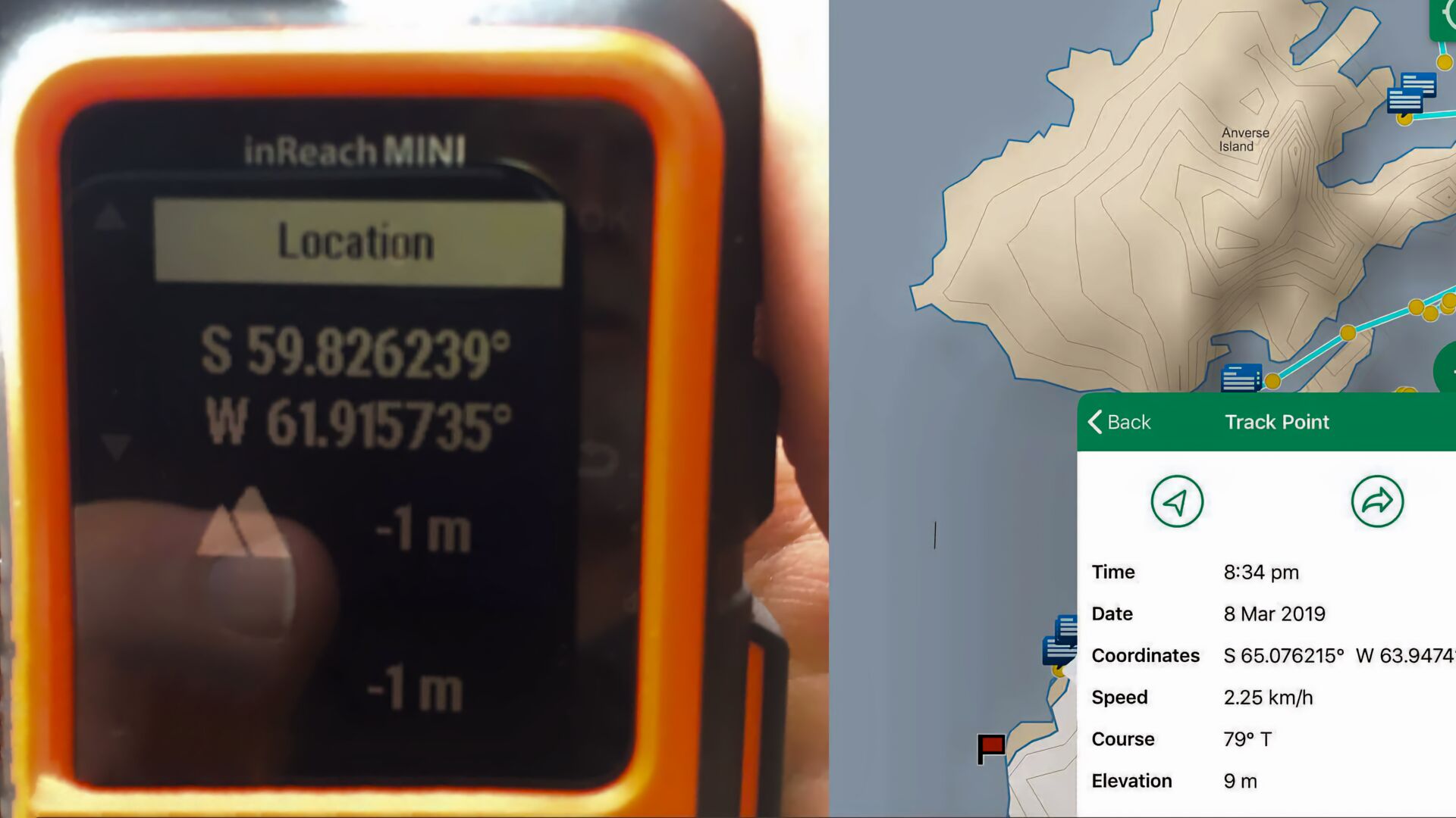 Garmin Inreach Antartica