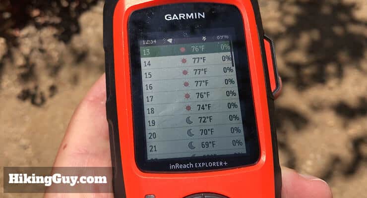 garmin inreach review weather