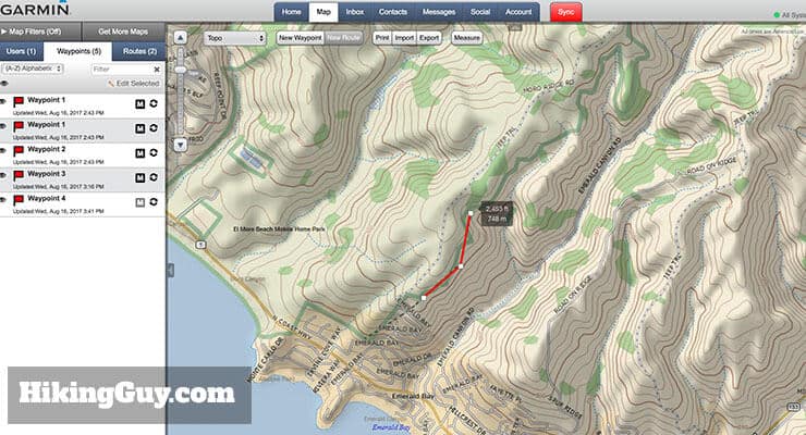 garmin inreach review routing