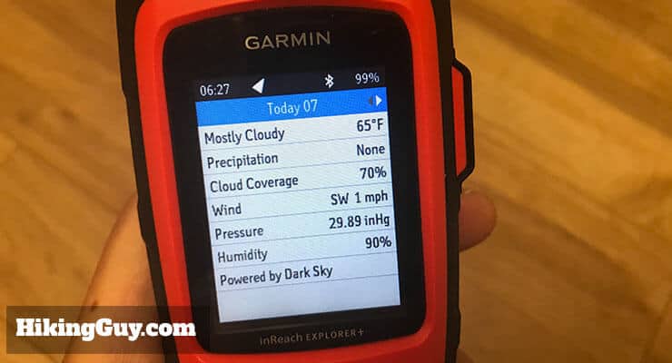 garmin inreach review weather