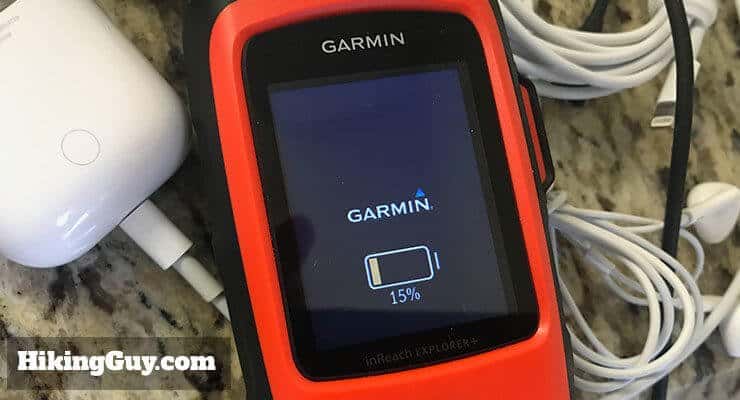 garmin inreach review map battery