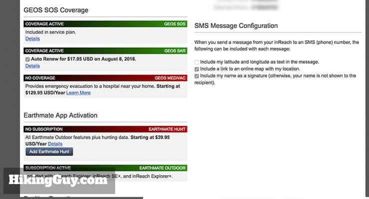garmin inreach review sos signup
