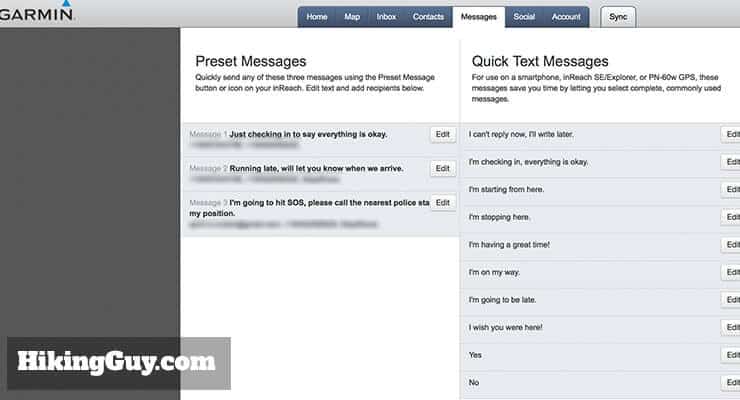 garmin inreach review presets
