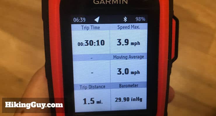 garmin inreach review trip info