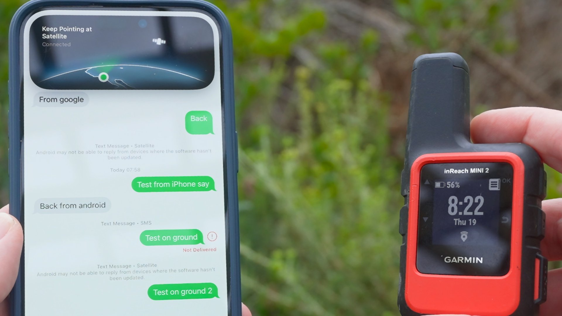 iPhone vs Garmin inReach