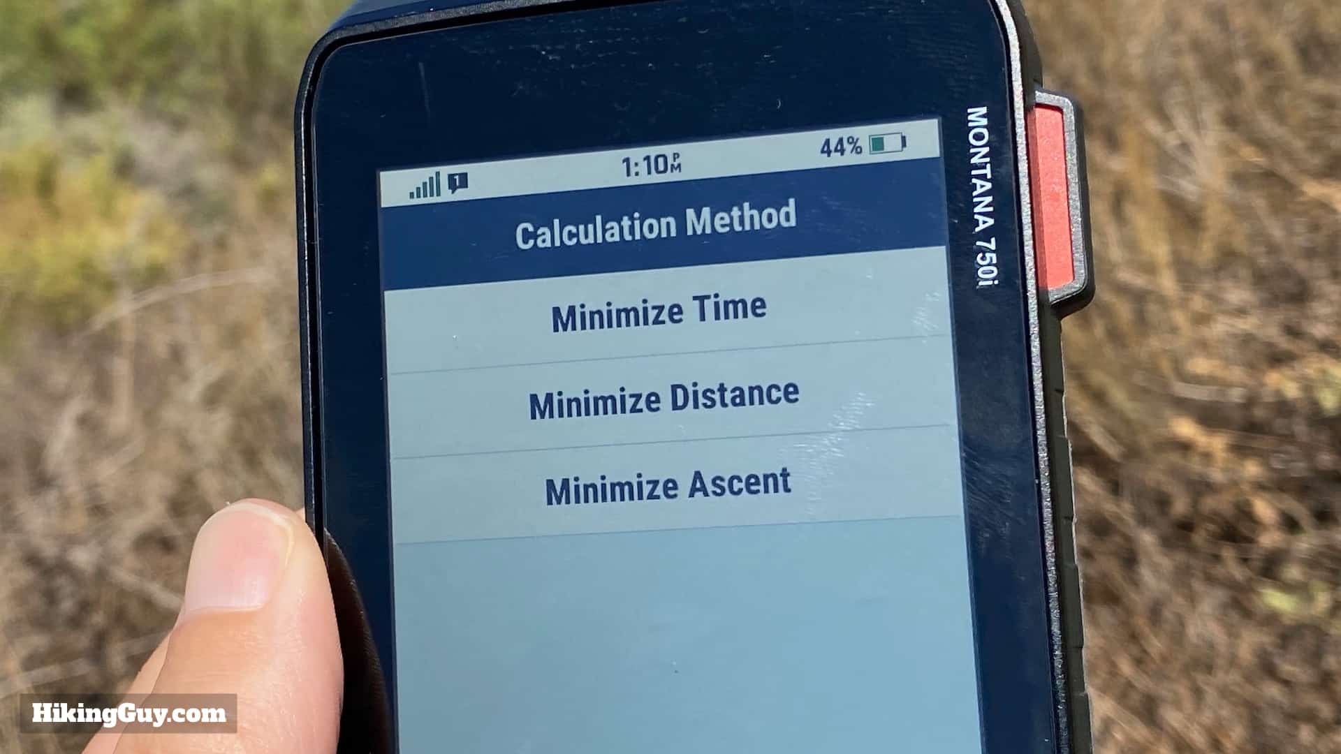 Garmin Montana Automatic Routing Calculation