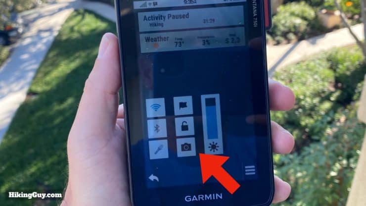 Garmin Montana Camera Shortcut