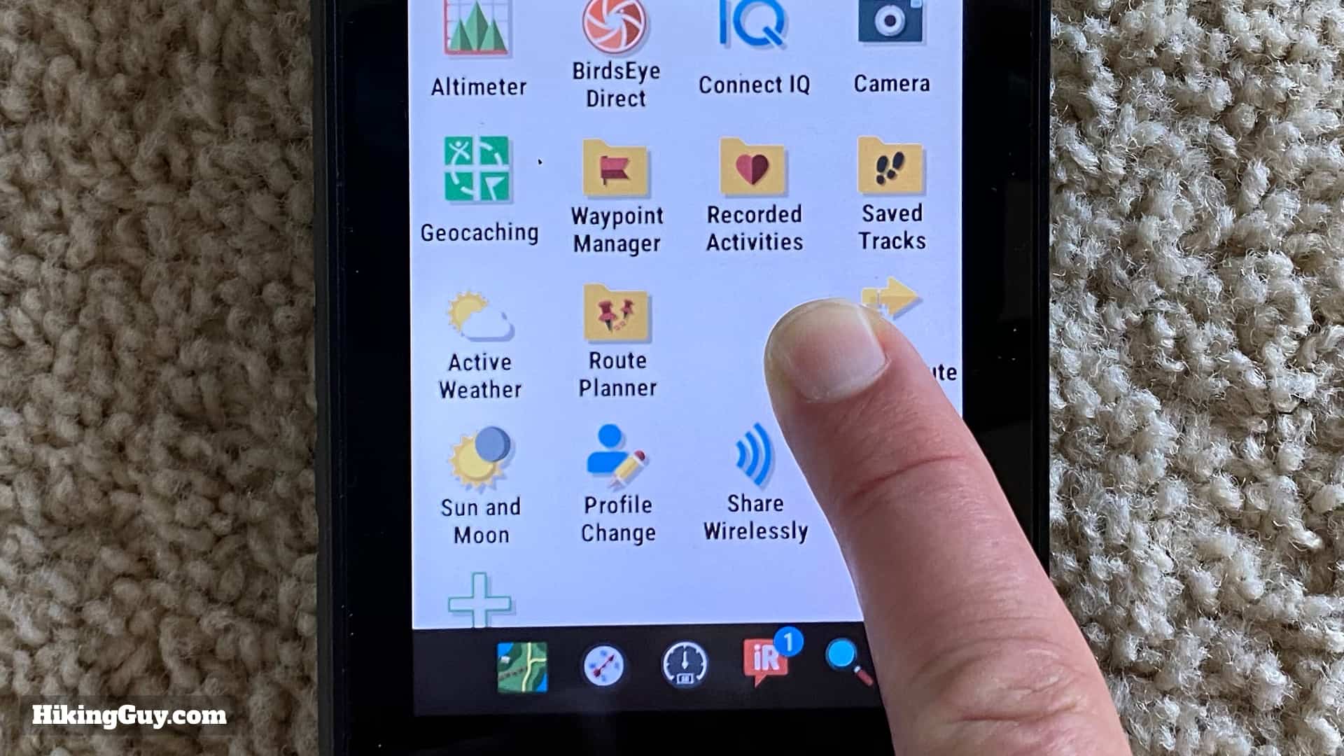 Garmin Montana Customizing Screen