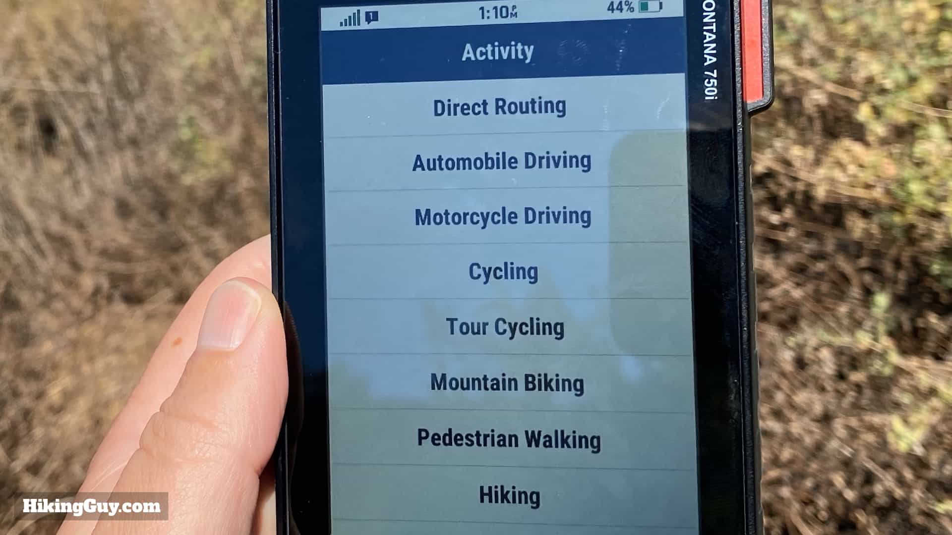 Garmin Montana Routing Activities