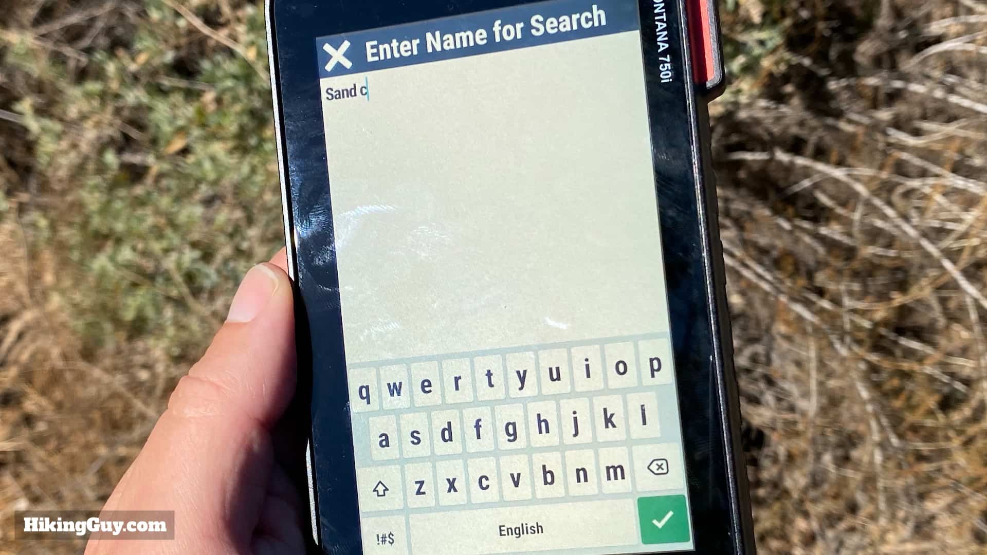 Garmin Montana Spell Search
