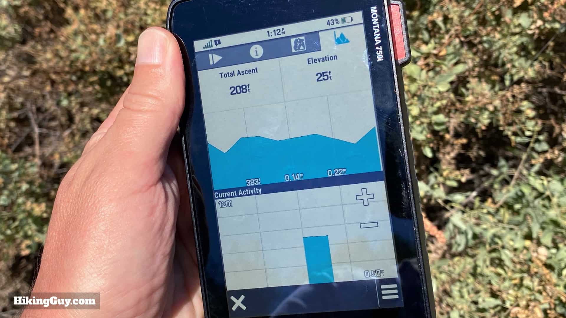 Garmin Montana Trip Computer Elevation