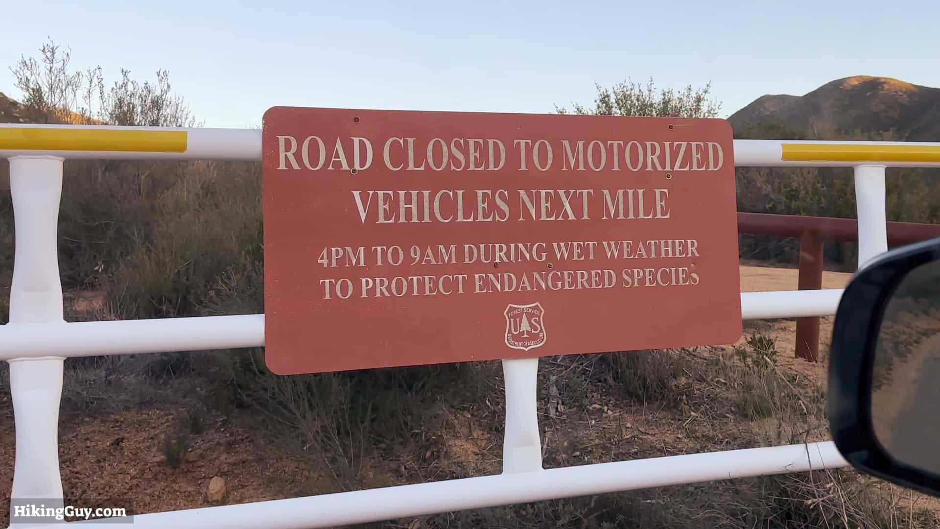 Gate On Road To Noble Canyon Trail
