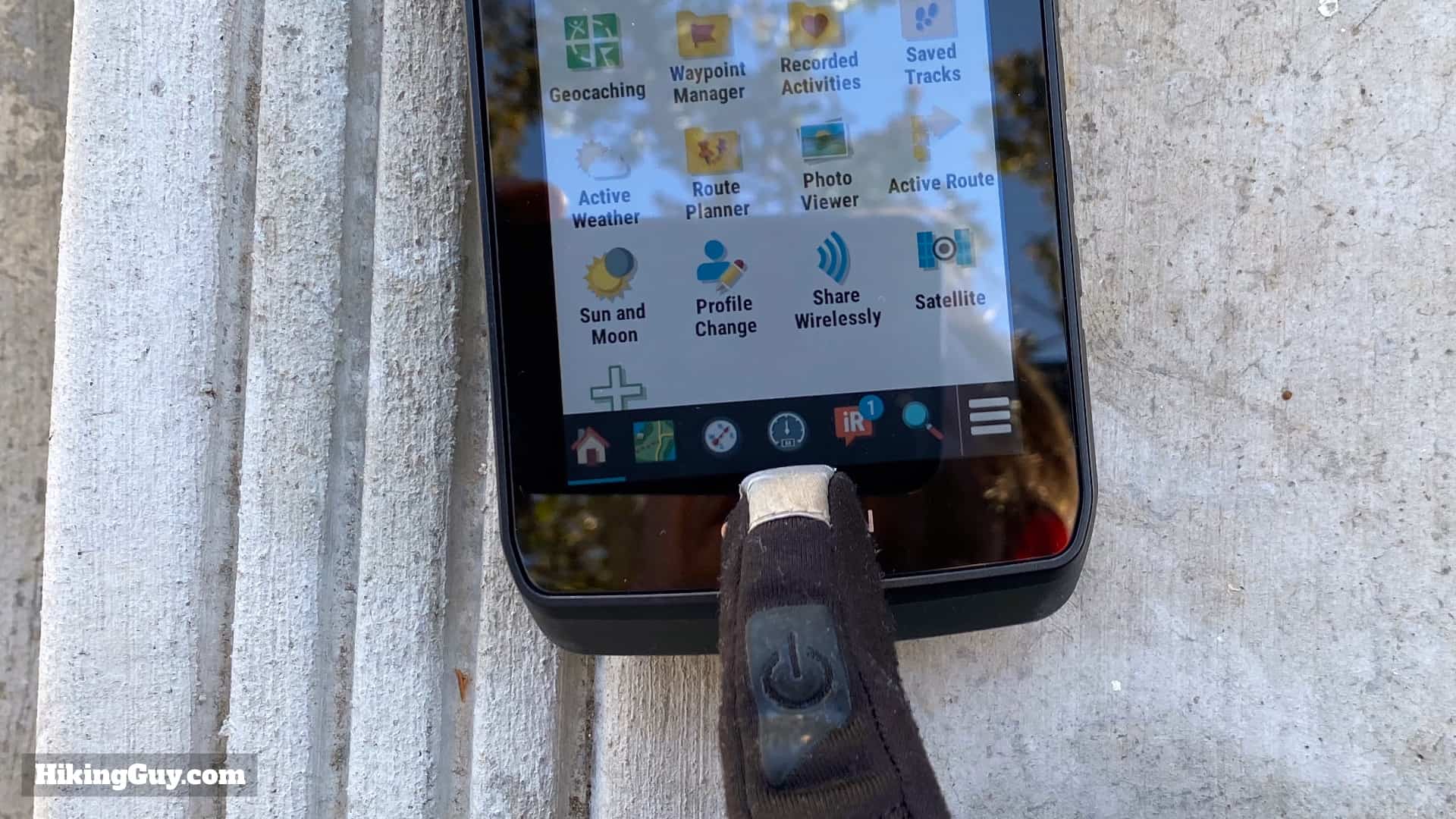 Glove Finger On Garmin Montana
