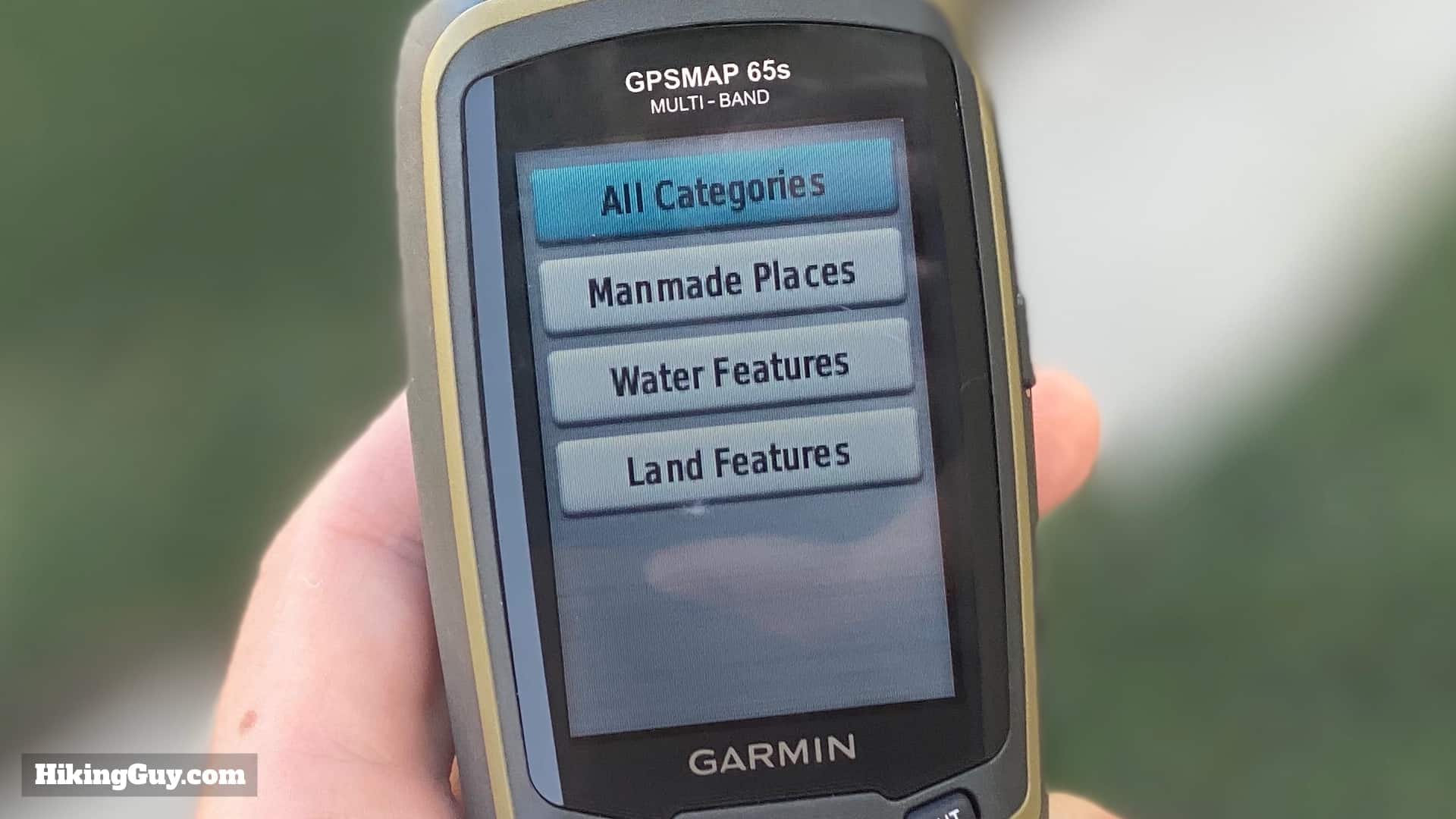 Gpsmap 65 Find Categories