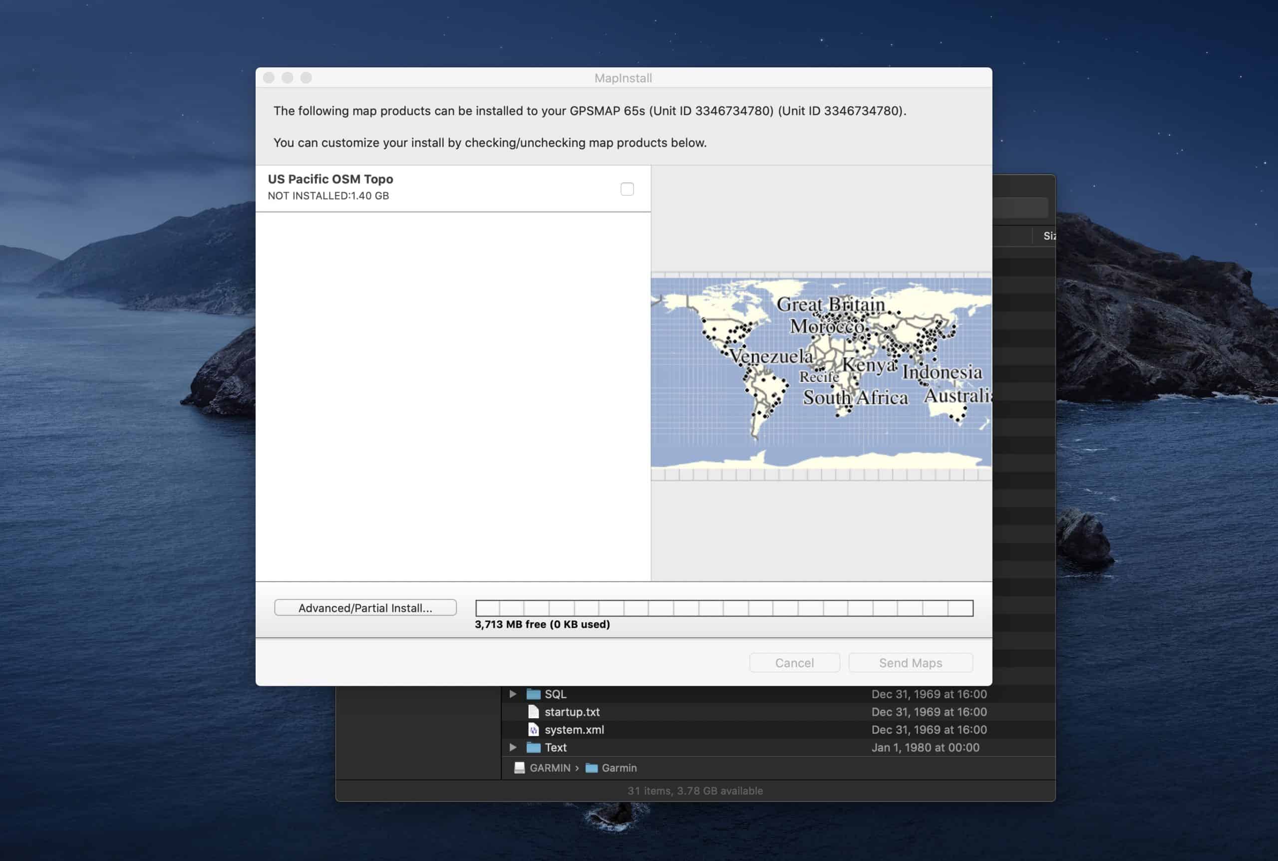 Gpsmap 65 Free Space