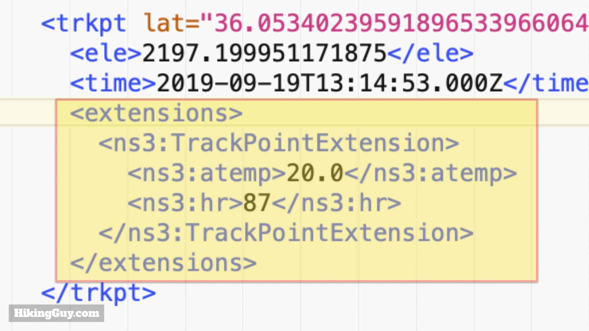 Gpx Trackpoint Extension