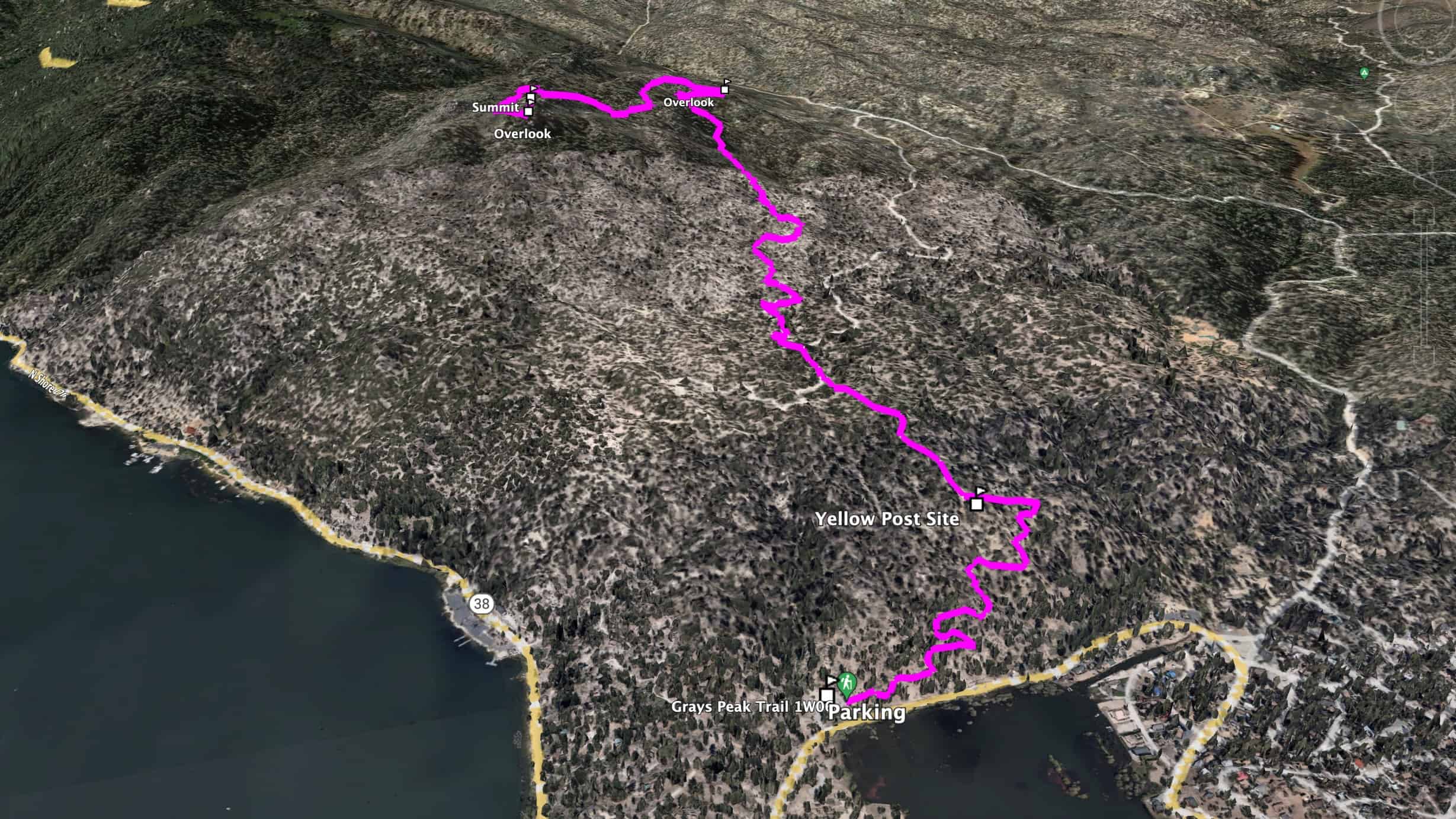 Grays Peak Trail 3d Map