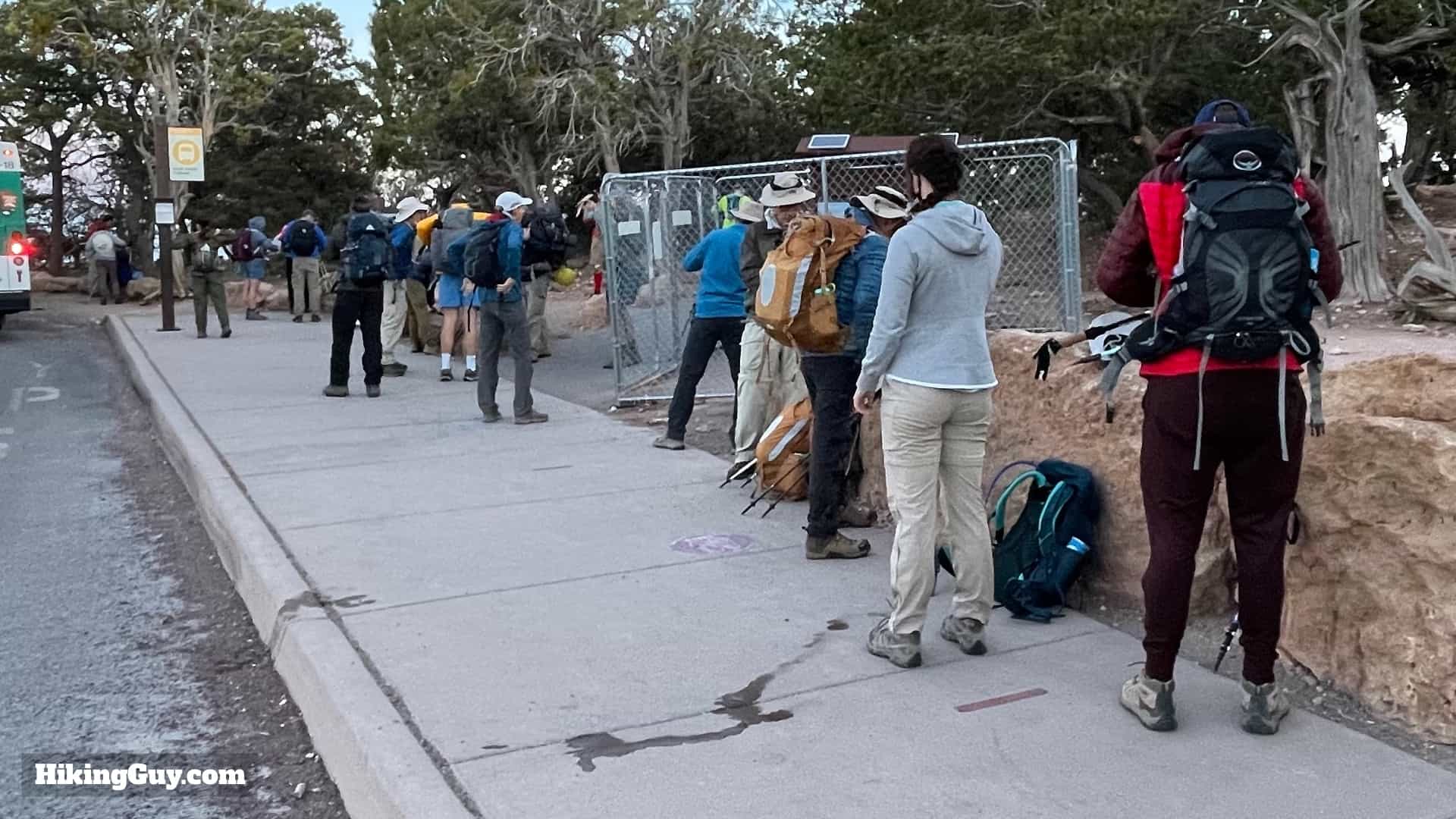 Group Of Hikers South Kaibab Trail